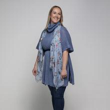Load image into Gallery viewer, THSP1027: Egyptian Blue: Cowl Neck Poncho