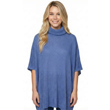 Load image into Gallery viewer, THSP1027: Egyptian Blue: Cowl Neck Poncho