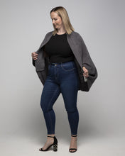 Load image into Gallery viewer, THSP1028: Grey: Bat Wing Cardigan Cape
