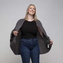Load image into Gallery viewer, THSP1028: Grey: Bat Wing Cardigan Cape