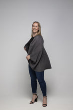 Load image into Gallery viewer, THSP1028: Grey: Bat Wing Cardigan Cape