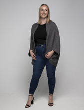 Load image into Gallery viewer, THSP1028: Grey: Bat Wing Cardigan Cape