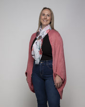 Load image into Gallery viewer, THSP1029: Coral Pink: Bat Wing Cardigan Cape