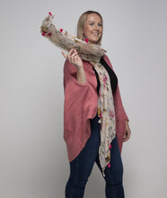 Load image into Gallery viewer, THSP1029: Coral Pink: Bat Wing Cardigan Cape