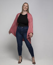 Load image into Gallery viewer, THSP1029: Coral Pink: Bat Wing Cardigan Cape
