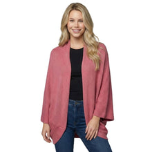 Load image into Gallery viewer, THSP1029: Coral Pink: Bat Wing Cardigan Cape