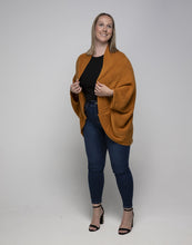 Load image into Gallery viewer, THSP1030: Honey: Bat Wing Cardigan Cape
