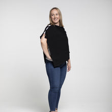 Load image into Gallery viewer, THSP1032: Black: Angie Poncho