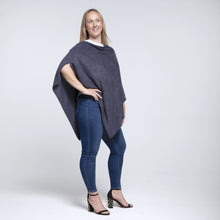 Load image into Gallery viewer, THSP1038: Navy: Pearl Poncho