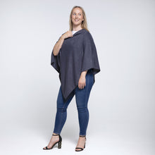Load image into Gallery viewer, THSP1038: Navy: Pearl Poncho