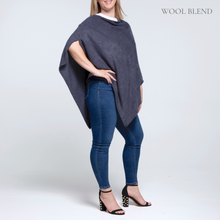 Load image into Gallery viewer, THSP1038: Navy: Pearl Poncho