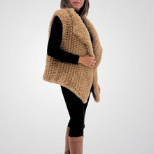 Load image into Gallery viewer, THSP1060: Camel: Plush Faux Fur Vest