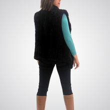 Load image into Gallery viewer, THSP1062: Black: Plush Faux Fur Vest