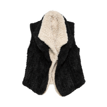 Load image into Gallery viewer, THSP1062: Black: Plush Faux Fur Vest