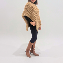 Load image into Gallery viewer, THSP1063: Camel: Plush Faux Fur Poncho