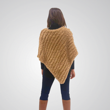 Load image into Gallery viewer, THSP1063: Camel: Plush Faux Fur Poncho