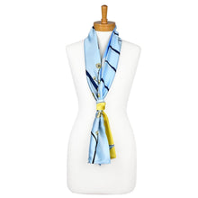 Load image into Gallery viewer, THSS2138: Sky Blue: Cherry Bloom Scarf