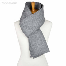 Load image into Gallery viewer, Braid Knitted Scarf | Grey
