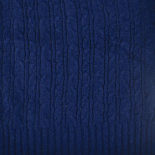 Load image into Gallery viewer, THSS2257: Navy: Braid Knitted Scarf