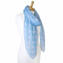 Load image into Gallery viewer, M Polka Dot Scarf | Baby Blue
