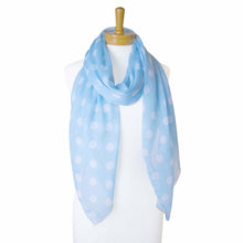 Load image into Gallery viewer, M Polka Dot Scarf | Baby Blue
