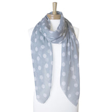 Load image into Gallery viewer, M Polka Dot Scarf | Grey
