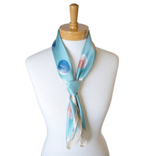Load image into Gallery viewer, THSS2331: Aqua: Dotted Square Scarf