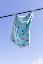 Load image into Gallery viewer, THSS2331: Aqua: Dotted Square Scarf