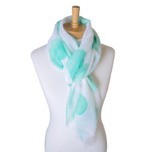 Load image into Gallery viewer, THSS2344: Green: Love Hearts Scarf