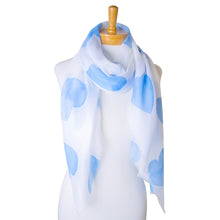 Load image into Gallery viewer, THSS2345: French Blue: Love Hearts Scarf

