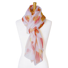 Load image into Gallery viewer, THSS2351: Orange: Hearts Scarf