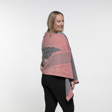 Load image into Gallery viewer, THSS2373: Pink Grey: Reversible Patterned Scarf