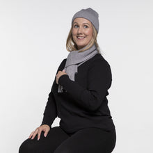 Load image into Gallery viewer, THSS2433: Grey: Twisted Rib Stitch Scarf