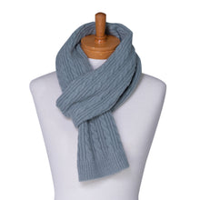Load image into Gallery viewer, THSS2434: Duck Egg Blue: Cable Rib Scarf - J'adore Gifts