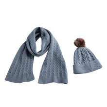 Load image into Gallery viewer, THSS2434: Duck Egg Blue: Cable Rib Scarf