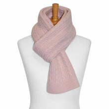 Load image into Gallery viewer, THSS2435: Pink: Cable Rib Scarf