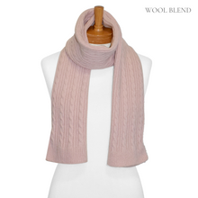 Load image into Gallery viewer, THSS2435: Pink: Cable Rib Scarf