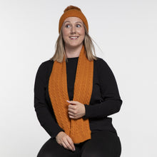 Load image into Gallery viewer, THSS2437: Burnt Orange: Cable Rib Scarf