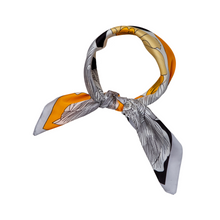 Load image into Gallery viewer, THSS2442: Mustard: Flower Art Print Scarf