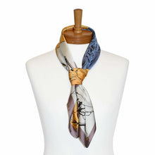 Load image into Gallery viewer, THSS2446: Mustard: Big Flowers Square Scarf
