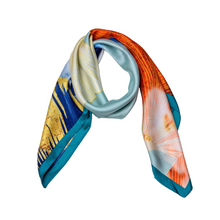 Load image into Gallery viewer, THSS2449: Emerald: Flower Art Print Scarf