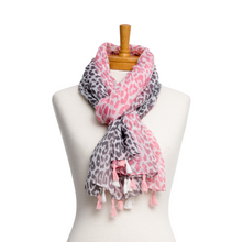 Load image into Gallery viewer, THSS2458: Pink: Animal Print Scarf