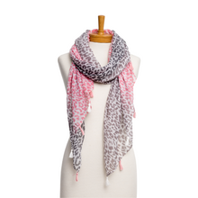 Load image into Gallery viewer, THSS2458: Pink: Animal Print Scarf
