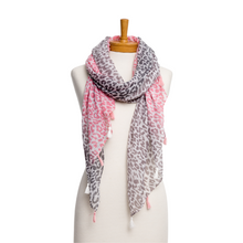 Load image into Gallery viewer, THSS2458: Pink: Animal Print Scarf