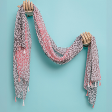 Load image into Gallery viewer, THSS2458: Pink: Animal Print Scarf