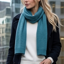 Load image into Gallery viewer, THSS2510: Teal: Knitted Scarf