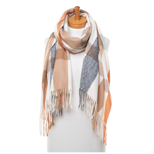 Load image into Gallery viewer, THSS2512: Orange : Classic Plaid Scarf - J'adore Gifts