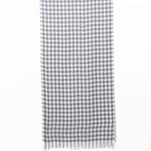 Load image into Gallery viewer, THSS2543: Grey: Small Narrow Houndstooth Scarf - J'adore Gifts