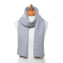 Load image into Gallery viewer, THSS2549HX: Grey: Braid Knit Scarf