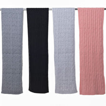 Load image into Gallery viewer, THSS2549HX: Grey: Braid Knit Scarf